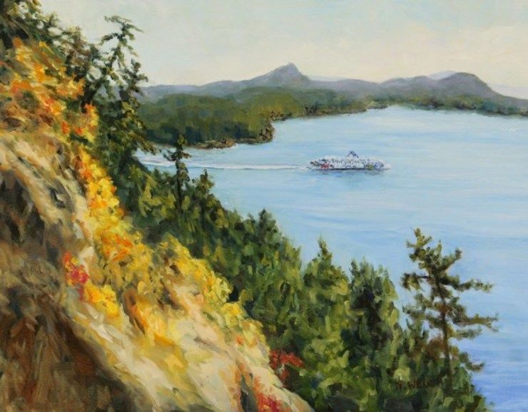 Collison Point View of Mayne Island by Terrill Welch | Artwork Archive