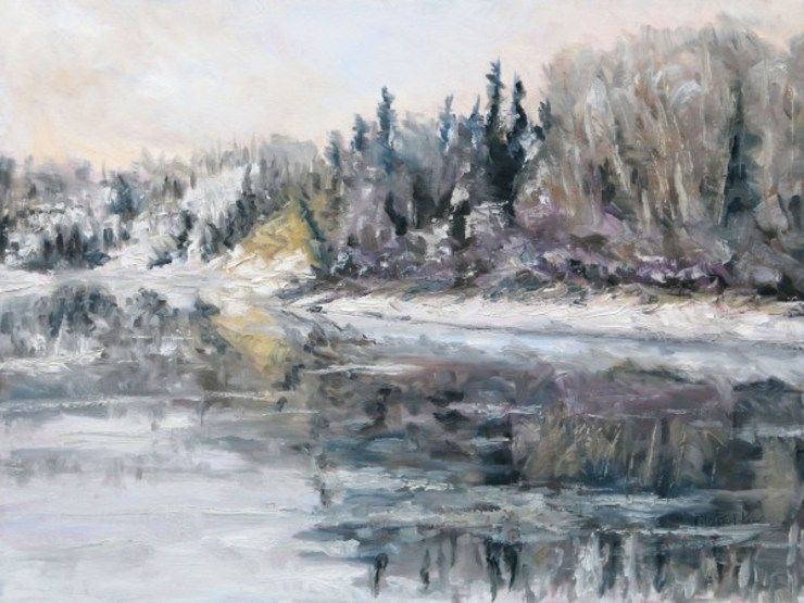 Winter Freeze Up Stuart River BC by Terrill Welch | Artwork Archive