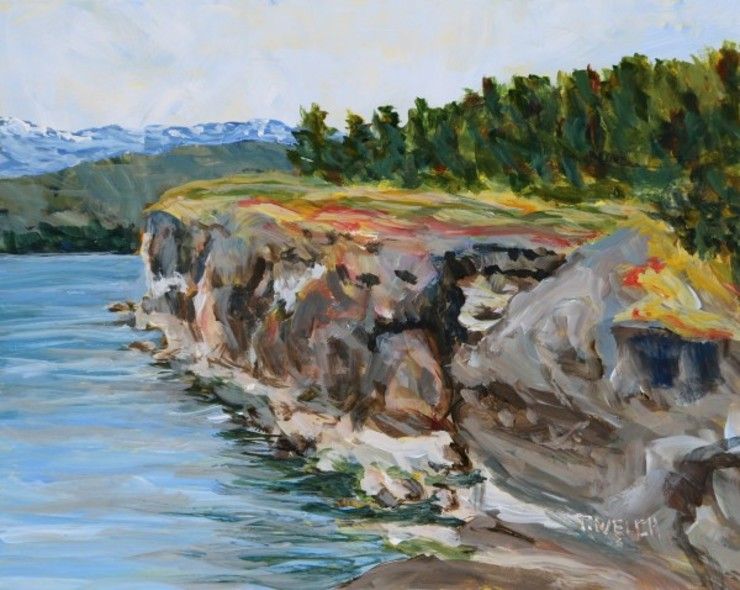 Helliwell Cliff on Hornby Island by Terrill Welch | Artwork Archive