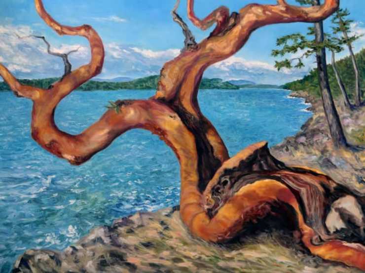 Arbutus Tree in Breaking Sun by Terrill Welch | Artwork Archive