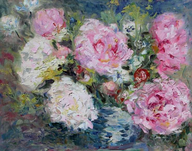 Amber's Peonies by Terrill Welch | Artwork Archive