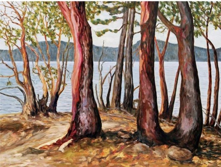 Terrill Welch | Morning With Arbutus Trees (2019) | Available for Sale | Artsy