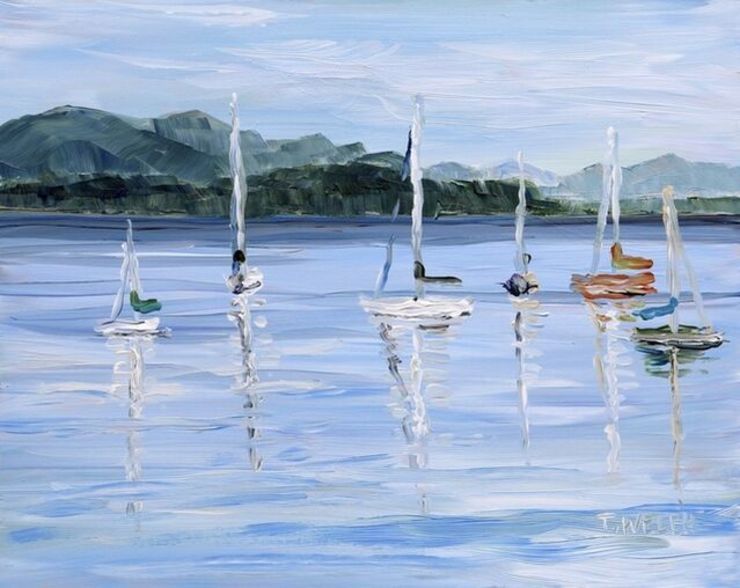 Terrill Welch | Anchored Sailboats Village Bay (2020) | Artsy
